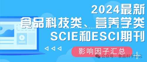 2024食品科技與營養學SCIE/ESCI期刊影響因子發布 生物技術推廣服務迎來新機遇